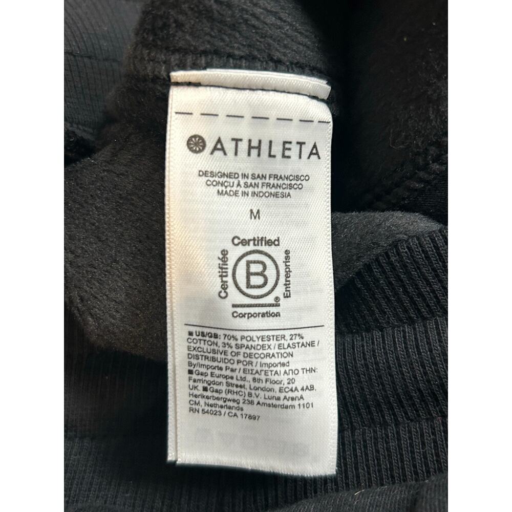 ATHLETA Cozy Karma Zip Pants Women's Medium Black High-Rise Active Lounge 793852 - Picture 3 of 9